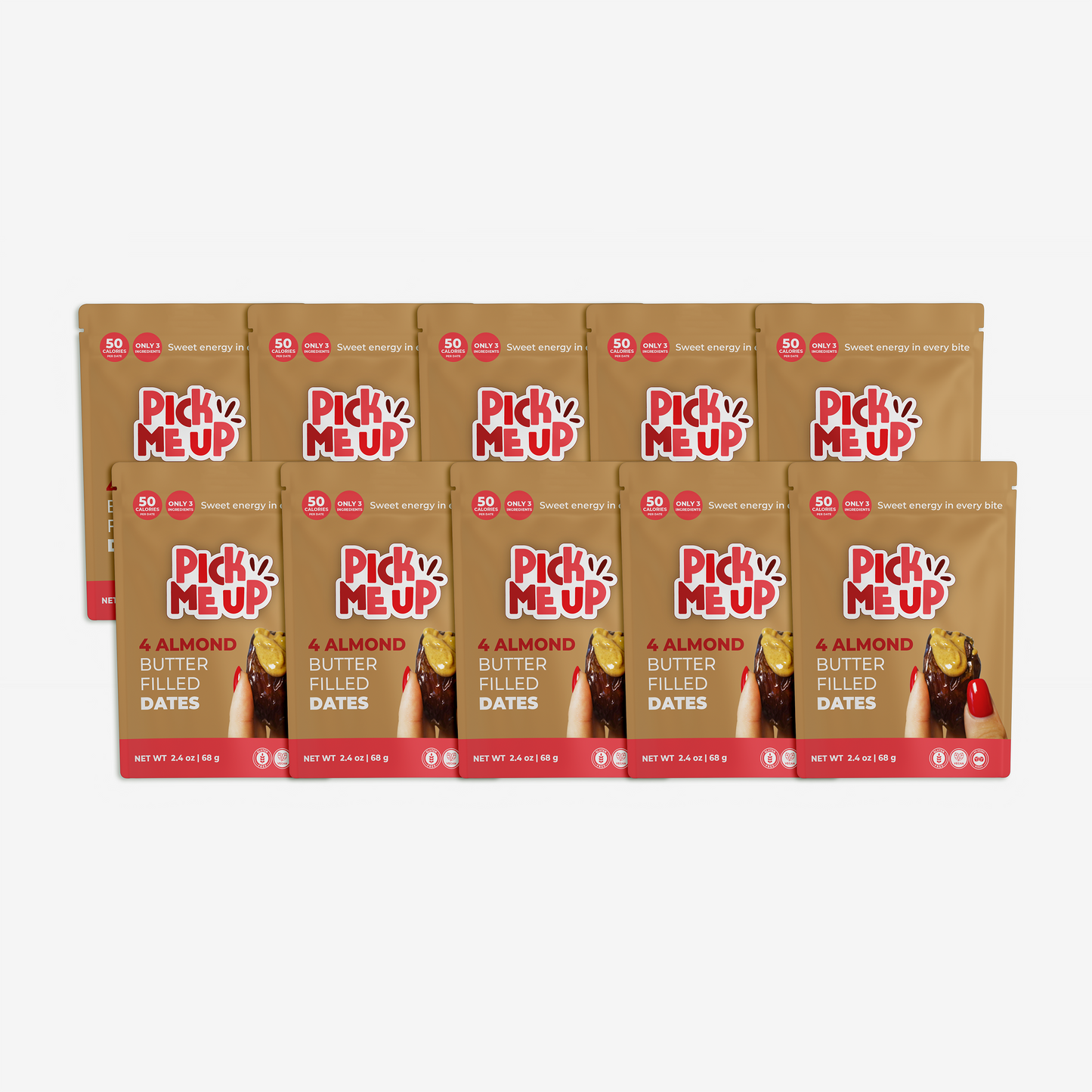 4 Almond Butter Filled Dates (5 and 10 packs)