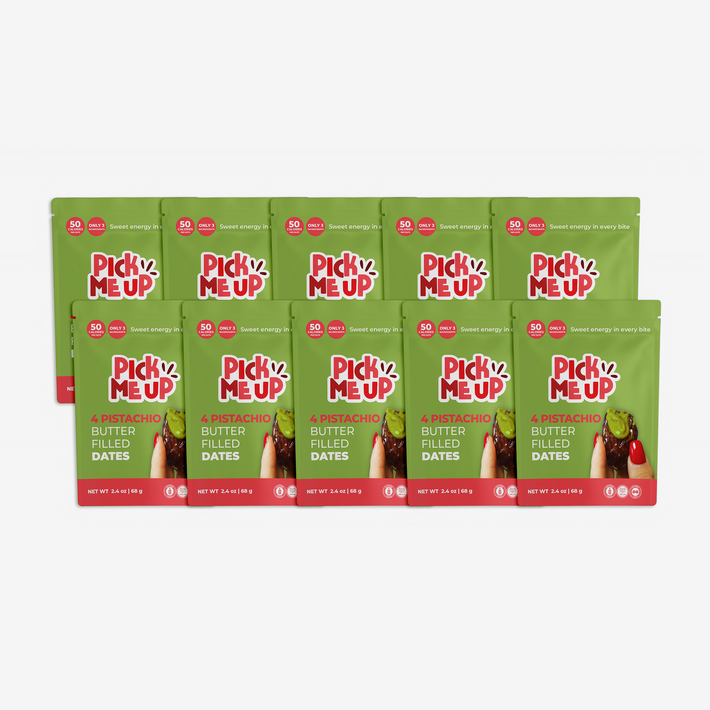 4 Pistachio Butter Filled Dates (5 and 10 packs)