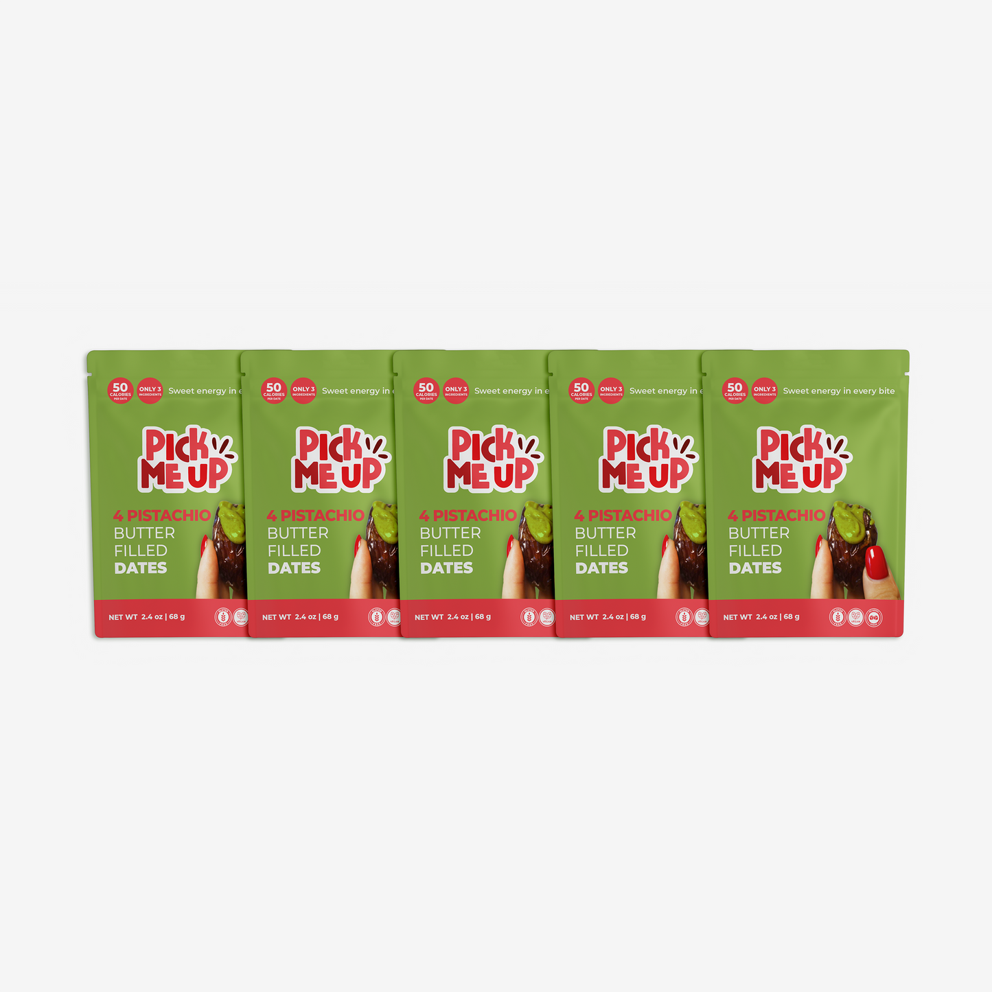 4 Pistachio Butter Filled Dates (5 and 10 packs)