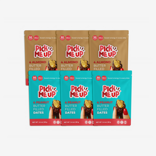 Variety 6 Pack: 3 Peanut Butter/ 3 Almond Butter packs